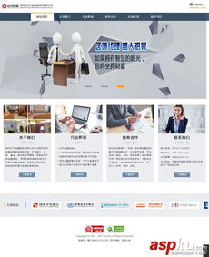 構建未來金融視野 簡潔大氣金融信息服務公司網站源碼解析